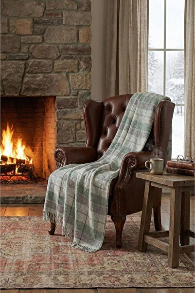 Çeyiz Diyarı Cotton Touch Single 130X170 cm Tv Blanket Green