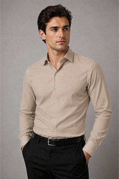 Zikuv Men's Slim Fit Shirt Long Sleeve Classic Stylish Office Casual Cotton S...
