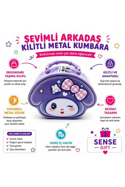 Sense Kilitli Metal Kumbara S-297-MO
