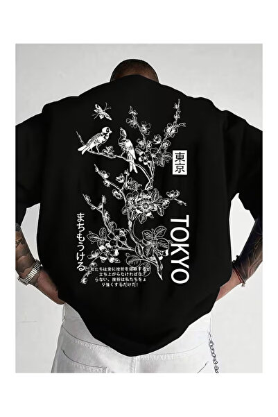 Massgai Μπλουζάκι Unisex Tokyo Printed Oversize από 100% βαμβάκι