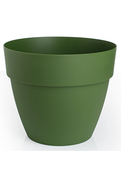 Zumzeria Ghiveci din plastic cu drenaj, verde, Ø35x29.5cm - 19.5L