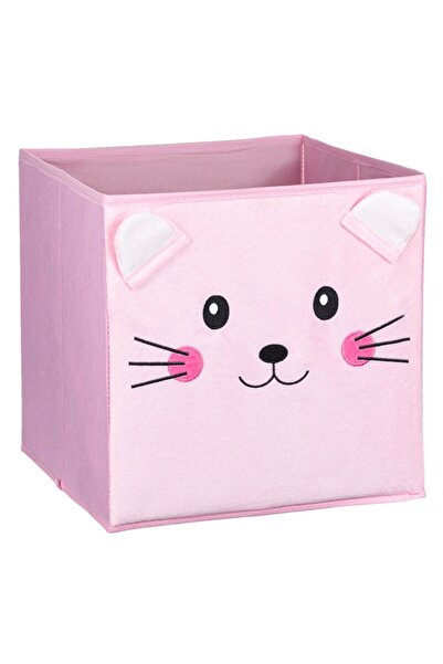 Zumzeria Pink Cat Velvet Storage Box 30x30x30cm