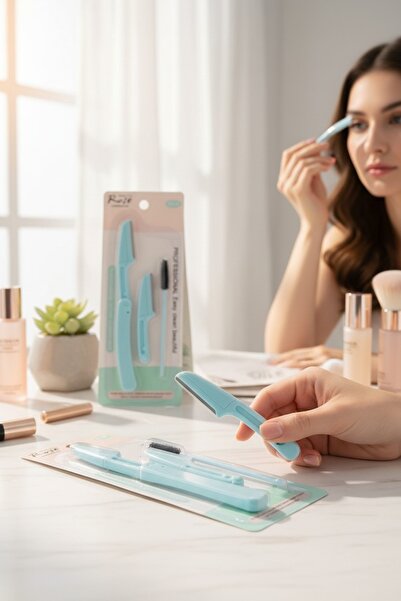 Roesıa Rose Cosmetics Set de 3 piese pentru epilarea sprâncenelor: Brici ungh...
