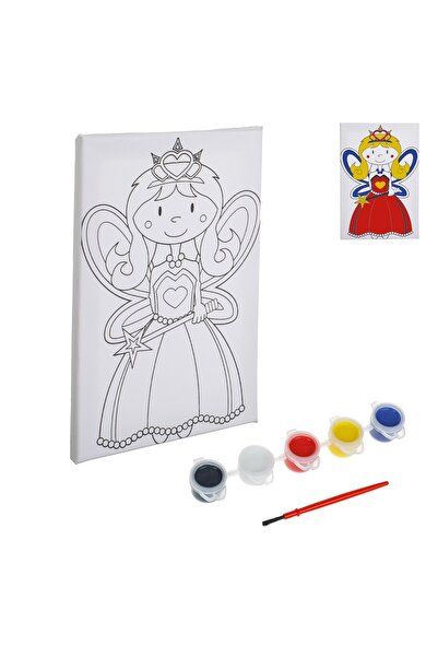 Zumzeria Fairy Canvas Painting Set with Colors & Brush 15x20cm