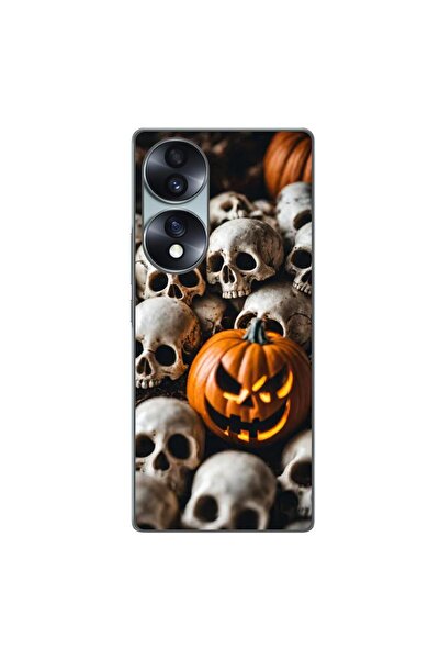 OEM Калъф, съвместим с Honor 70, от силиконов гел TPU, с Хелоуин мотив с чере...