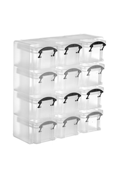Zumzeria Transparent Plastic Box with 12 Mini Storage Boxes 21x6.5x22cm - 12pcs