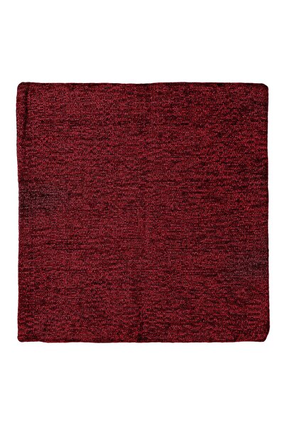 Zumzeria Winter Chenille Decorative Pillow Cover Burgundy 40x40cm