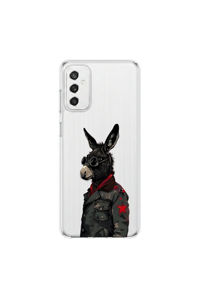 PPKin Cool Animal 1 Design Transparent Case Compatible with Samsung Galaxy M52