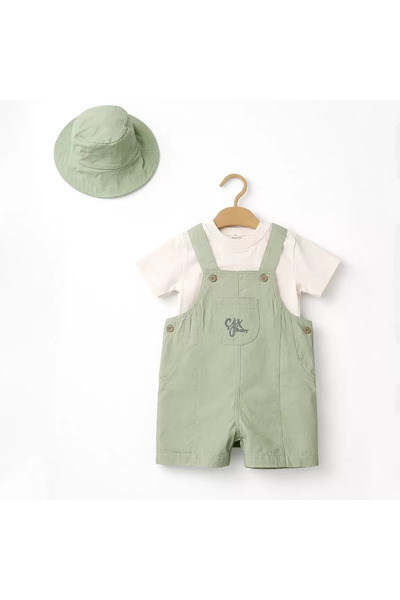 DMR Elegance 6/24 Month Hat, T-Shirt and Salopet Baby Set