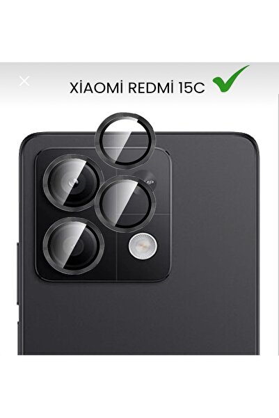 SOLİD CASE Redmi 15C Camera Lens Protector Crystal Clarity Sapphire Lens