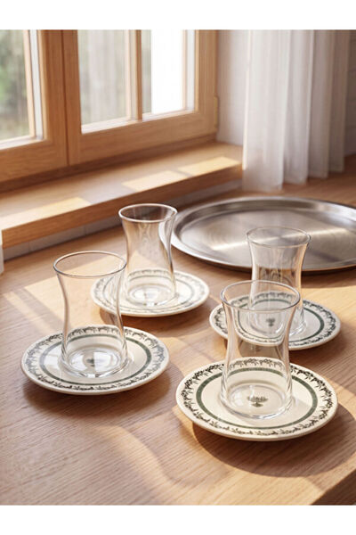 LC Waikiki Rmz Gi̇yi̇m Farkiyla Embroidered Tea Set for 4 People
