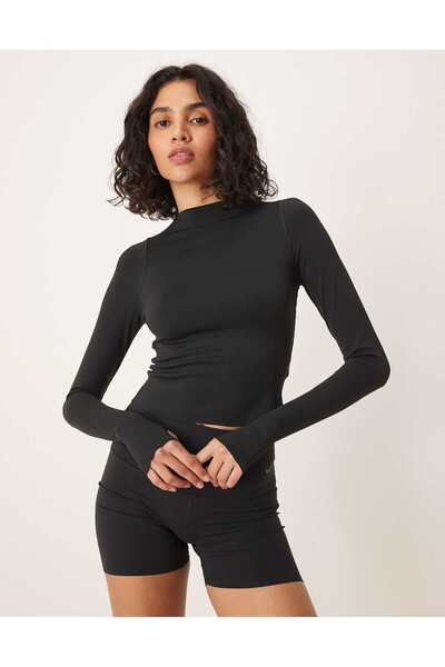 Nike Zenvy InfinaSoft Dri-Fit Siyah Kadın Uzun Kollu Yoga T-Shirt