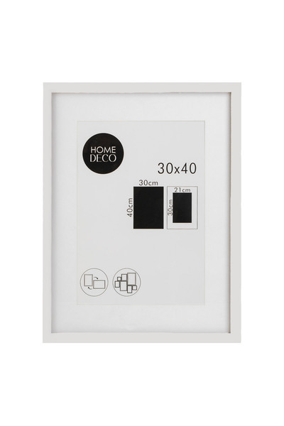 Zumzeria Decorative Picture Frame in White Wood 30x40cm