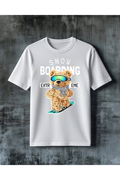 COMVİCHO Extreme Ayicik Ski Printed Oversize T-Shirt