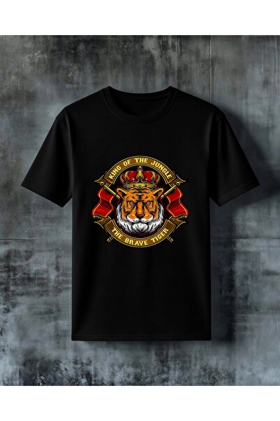 COMVİCHO King Jungle Brave Tiger Printed Oversize T-Shirt