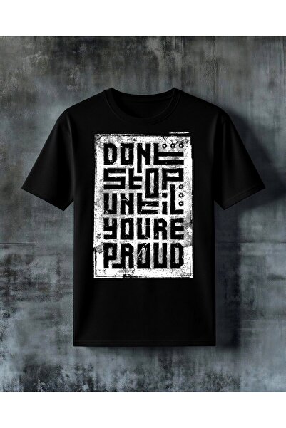 COMVİCHO Done Senin Gururun Motivation Printed Oversize T-Shirt