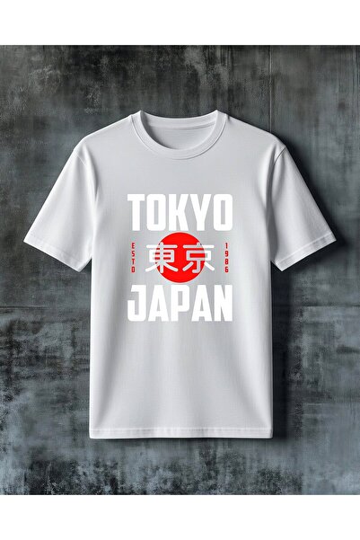 COMVİCHO Tokyo Red Circle Printed Oversize T-Shirt