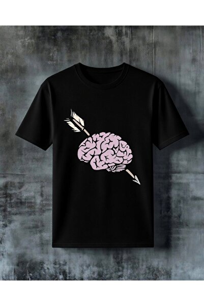 COMVİCHO Brain Arrow Printed Oversize T-Shirt