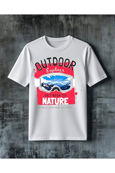 COMVİCHO Outdoor Explorer Dogluk Printed Oversize T-Shirt