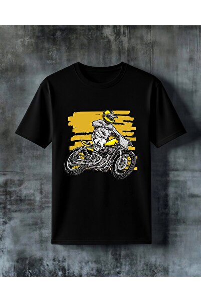 COMVİCHO Motorcycle Sari Sari Printed Oversize T-Shirt