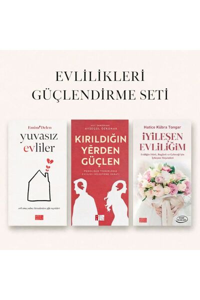 Aile Yayınları 3 Kitap / Evlilikleri Güçlendirme Seti (Yuvasız Evliler - Kırı...