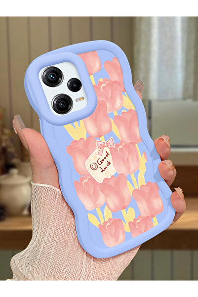 ucuc Redmi Note 12 Pro 5G Uyumlu Mavi Silikon Kılıf Kamera Korumalı Darbe Emi...