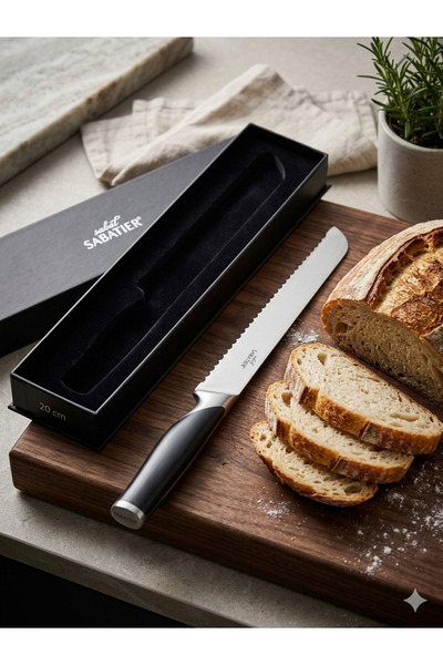 Lion Sabatier International 20 cm Sabatier Bread Knife – Stainless Steel Serr...