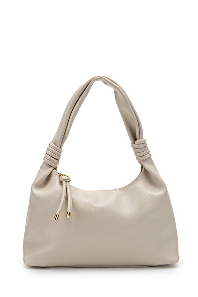 minebag Bügüm Detailed Lady Women's Shoulder Bag Cream