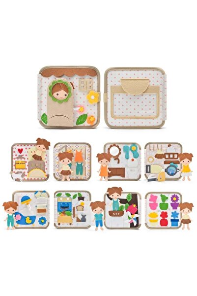 iğne izi Felt Book for Teaching Daily Routines - Felt Activity Book - Educati...