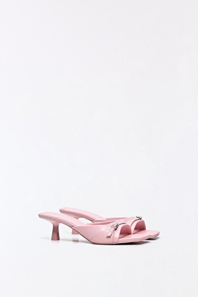 Bershka Heeled mules with buckle