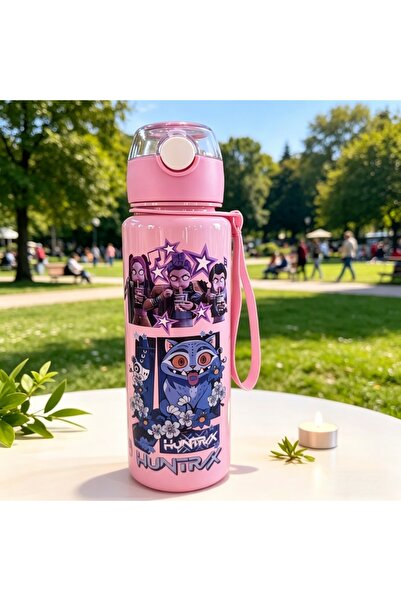 Choice3 Hasbro 700ML Pink Cartoon Figure Water Bottle, Portable Outdoor Straw...