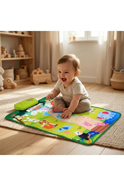 Moni Covoras muzical copii Animal Baby, pian interactiv, sunete animale, 9 clape