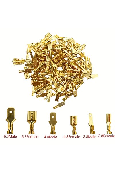 Choice6 4.8 F 100PCS 100Pcs/Lot 2.8/4.8/6.3mm Female and Male Crimp Terminal ...