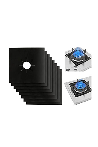 OEM TF-01 stove protection foil, Teflon, black, 27 x 27 cm, set of 4 pieces