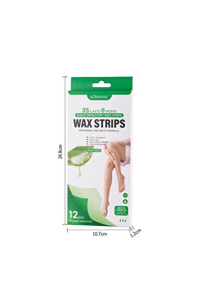 Choice1 Aloe vera 12 Pcs Depilatory Wax Strips Waxing Kit for Women Men Face ...
