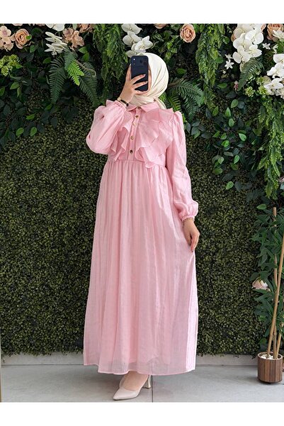 Moda Fatma Şifon Harmosa Astarlı Elbise