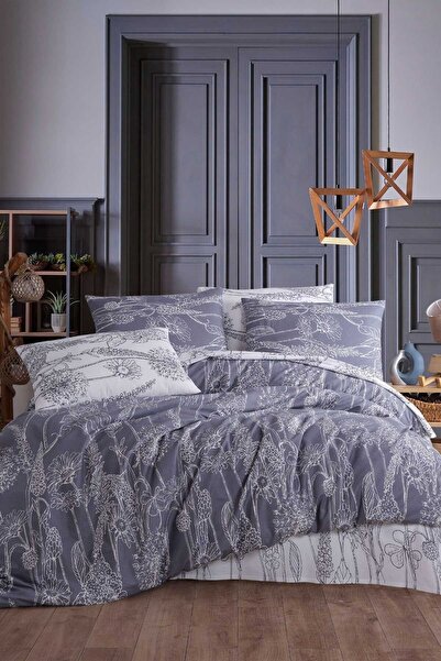 BAYÇAĞRI Double Duvet Cover Set Cotton Night Garden