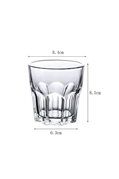 Choice1 1pcs 240ml Thickened Glass Cups Beer Mugs Mouthwash Cups Glass Octago...
