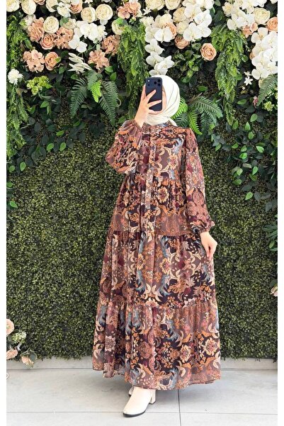 Moda Fatma Şifon Astarlı Elbise
