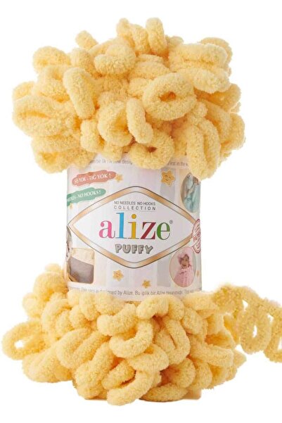 qitafaltabiea Alize Puffy Hand Knitting Yarn 1PC (Lemonade No. 509)
