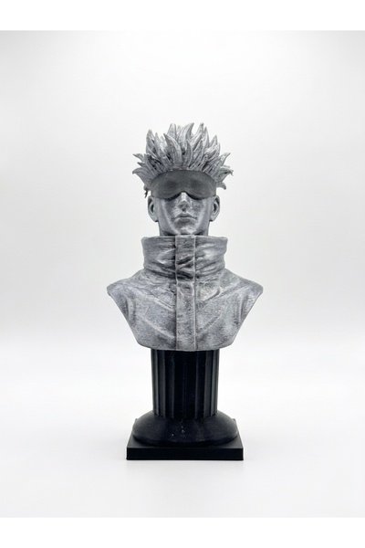 3D Gojo Satoru Büst Heykel 15 CM | Anime Dekoratif Biblo | Jujutsu Kaisen Figürü