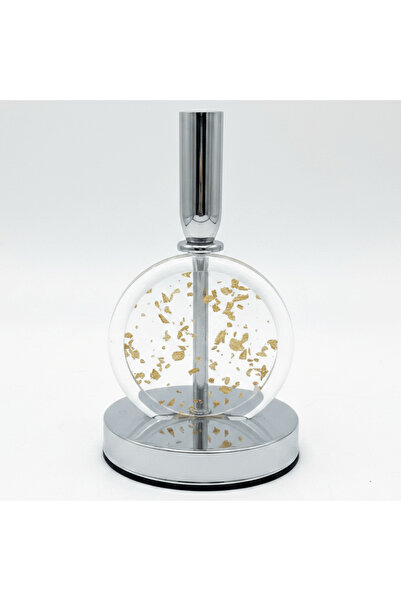 AKDC Modern Silver Metal & Plastic Luxury Candle Holder for Contemporary Inte...