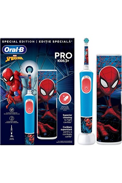 Oral-B Pro Kids Spiderman Electric Toothbrush for children, 7600 movements/mi...