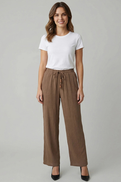 ONLY Onlnele Wide Leg Geniş Paça Belden Bağlamalı Pantolon PANTOLON 15370054