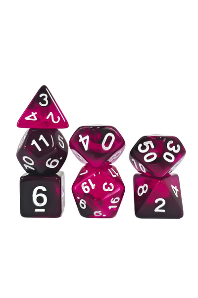 Choice HSBT11 7Pcs/set Acrylic Material Blend Transparent Dice Set DND RPG MT...