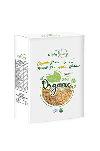 RIGHT DIET أرز بسمتي بني عضوي خالٍ من الغلوتين 1 كجم -