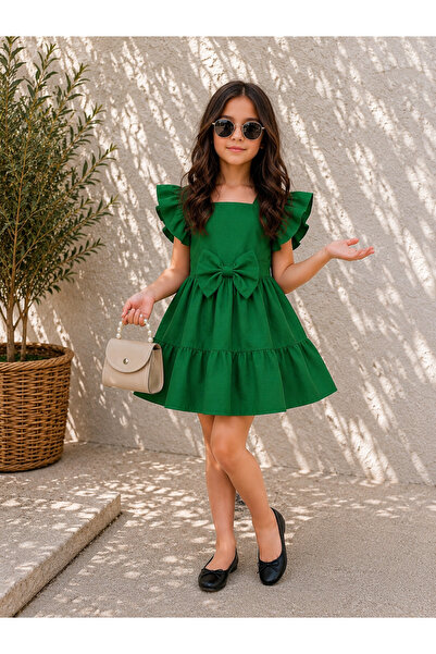 leora kids store Kız çocuk elbise ve çanta set