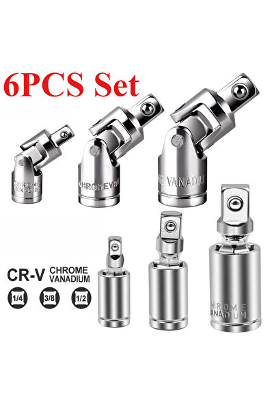 Choice6 6PCS Set Universal Set Ratchet Angle Extension Bar Socket Adapter Man...