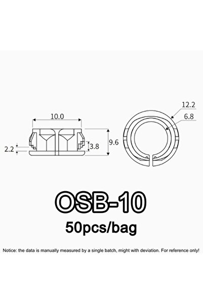 choice2 black color OSB-10 50pcs 50pcs Plastic Wire Grommet Buckle Wire Jacke...