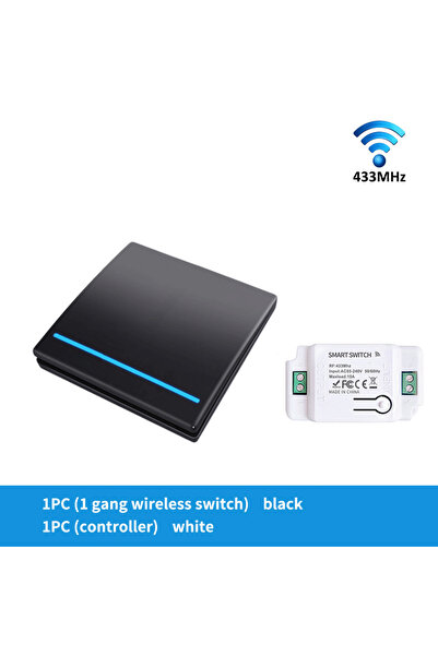 Choice8 مفتاح تحكم عن بعد لاسلكي 1v1، نوع 86، لا يتطلب أسلاك، قابل للتركيب بح...
